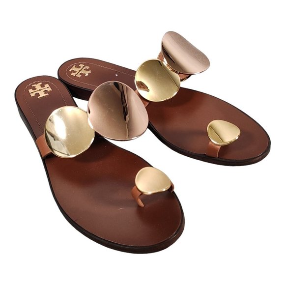 Tory Burch Sandals Patos Multi-Disk Women's Stylish Medallion